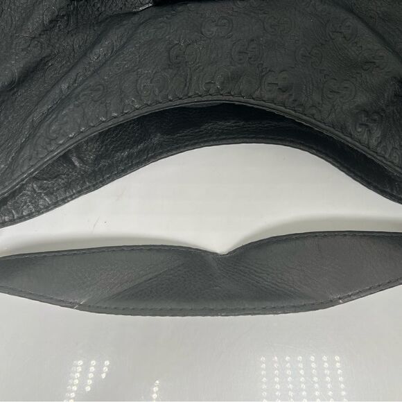 Guccissima Gucci Black Handbag Bag Hobo - Picture 8 of 14